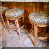 F28. Set of 3 barstools. 25”h x 19”d 